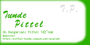 tunde pittel business card